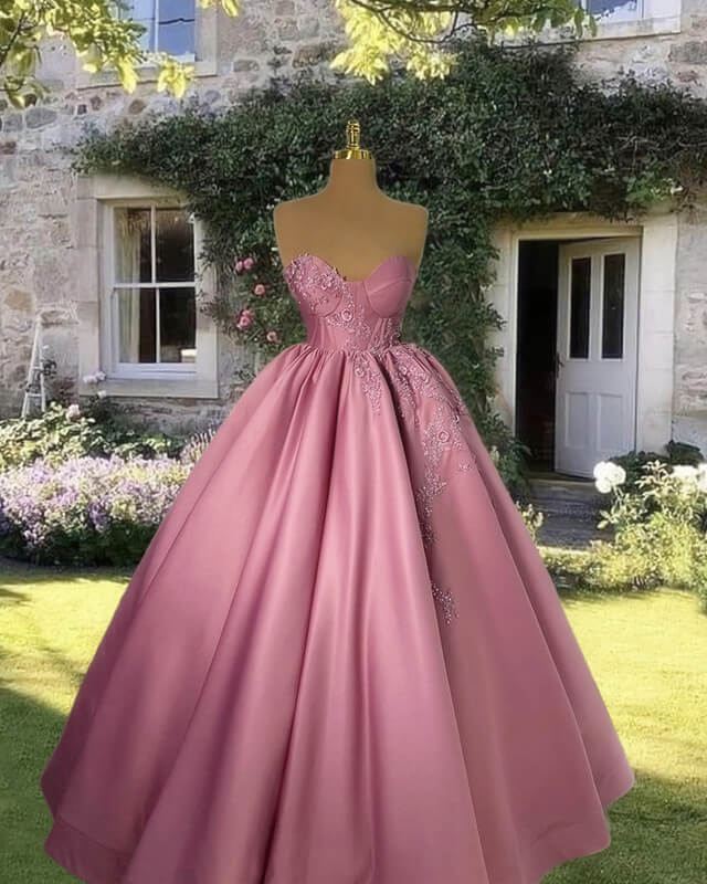 Rose Pink Prom Dress