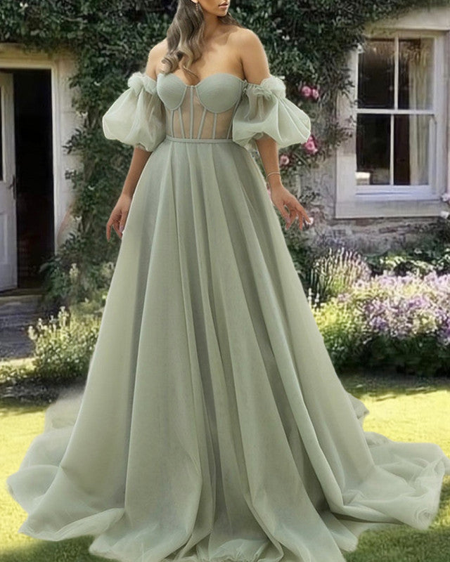 Sage A-line Off The Shoulder Corset Dress Lisposa Sage A-line Off The Shoulder Corset Dress Lisposa