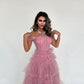 Pale Pink Ruffle Ball Gown