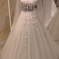 Tulle Princess Wedding Dresses Long Sleeve With 3D Flowers