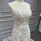 Mermaid Ivory Lace And Nude Wedding Dress