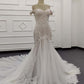 Mermaid Ivory Lace Embroidery Tulle Wedding Dress