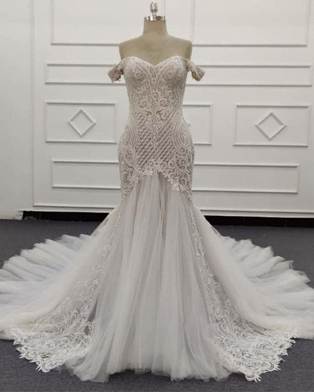 Mermaid Ivory Wedding Dress