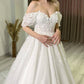 Tulle Off Shoulder 3d Lace Appliques Wedding Dress