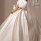 Ball Gown Satin Off Shoulder Bridal Satin Dress