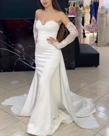 Mermaid Wedding Dress With Sleeves