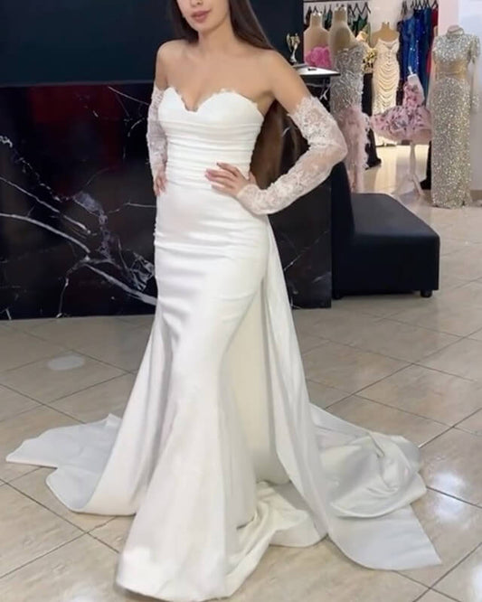 Mermaid Wedding Dress With Sleeves