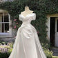 Mermaid Satin Off The Shoulder Wedding Dress
