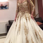 Elegant Golden Wedding Dress