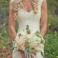 Ivory Lace Sweetheart Boho Wedding Dresses With Detachable Straps
