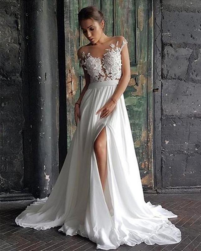 Chiffon Wedding Dresses For Summer Beach Weddings