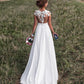 Chiffon Wedding Gown For Country Wedding Theme