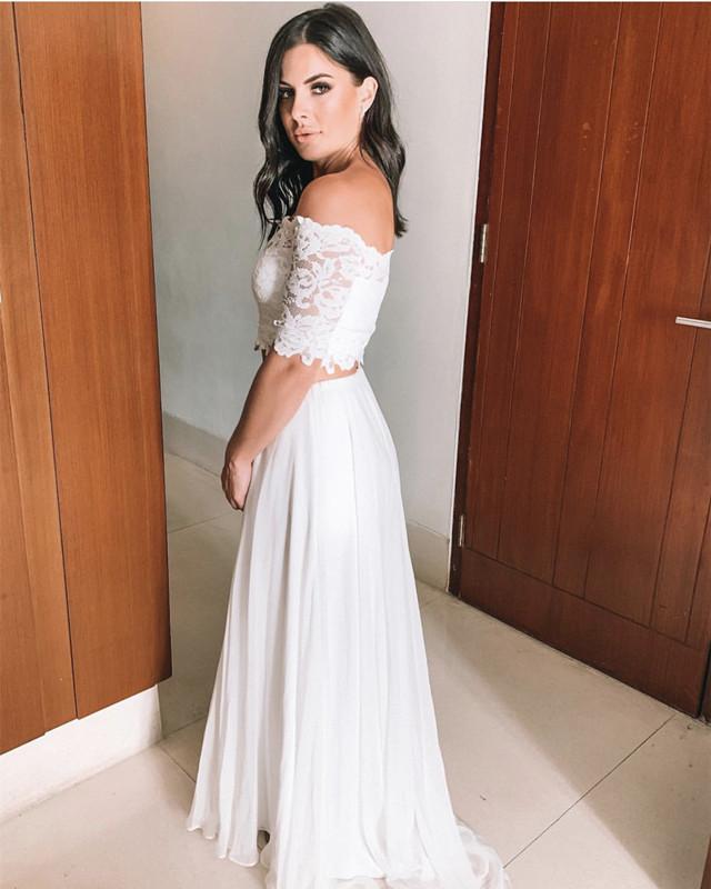 Bohemian Wedding Dresses Two Piece