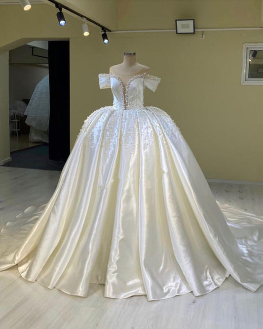 Ball Gown Satin Wedding Dresses