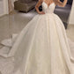 Ball Gown V Neck Lace Dresses Wedding Spaghetti Straps