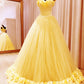 Yellow Flowers Quinceanera Ball Gown Off The Shoulder