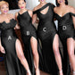 Black Mermaid Mismatched Bridesmaid Dresses