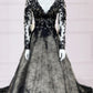 Black Long Sleeves Wedding Dresses