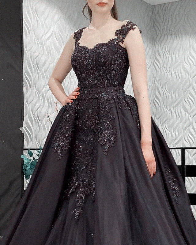 Mermaid Appliques Dresses Removable Skirt