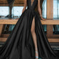 Black Satin Bridesmaid Dresses