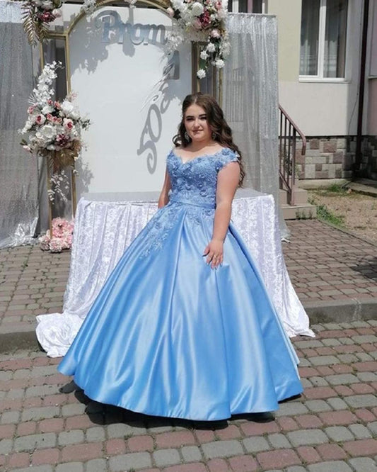 Plus Size Prom Dresses Blue