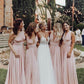 Blush Pink Bridesmaid Dresses Boho