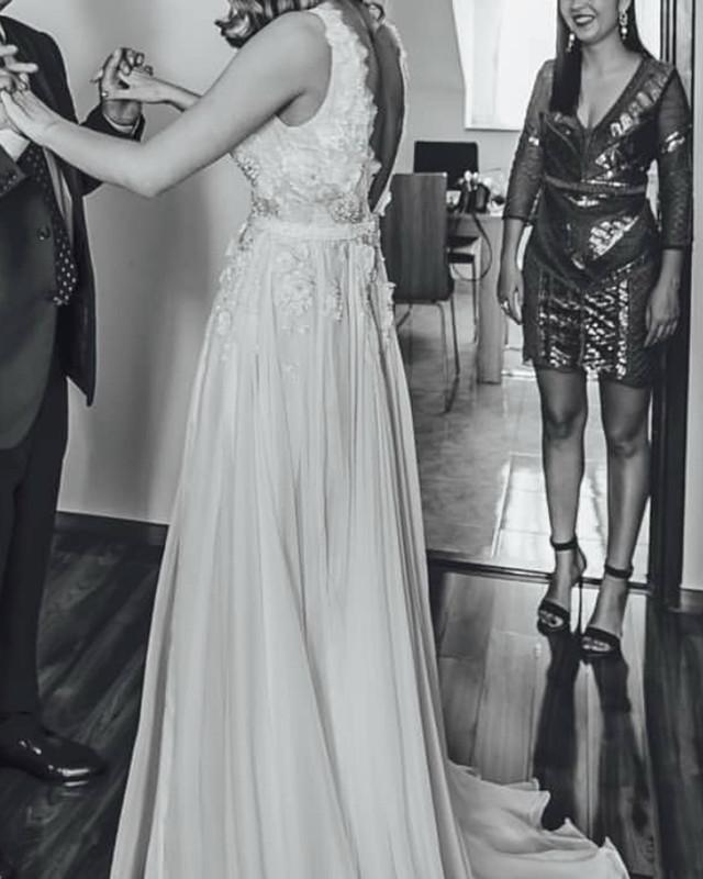 Tulle Backless Bridal Wedding Gowns 2020