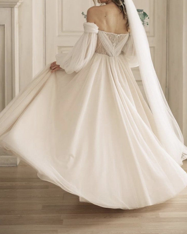 Sleeved Boho Wedding Dress