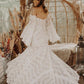 Boho Lace Wedding Dresses Mermaid Sweetheart Puffy Sleeves