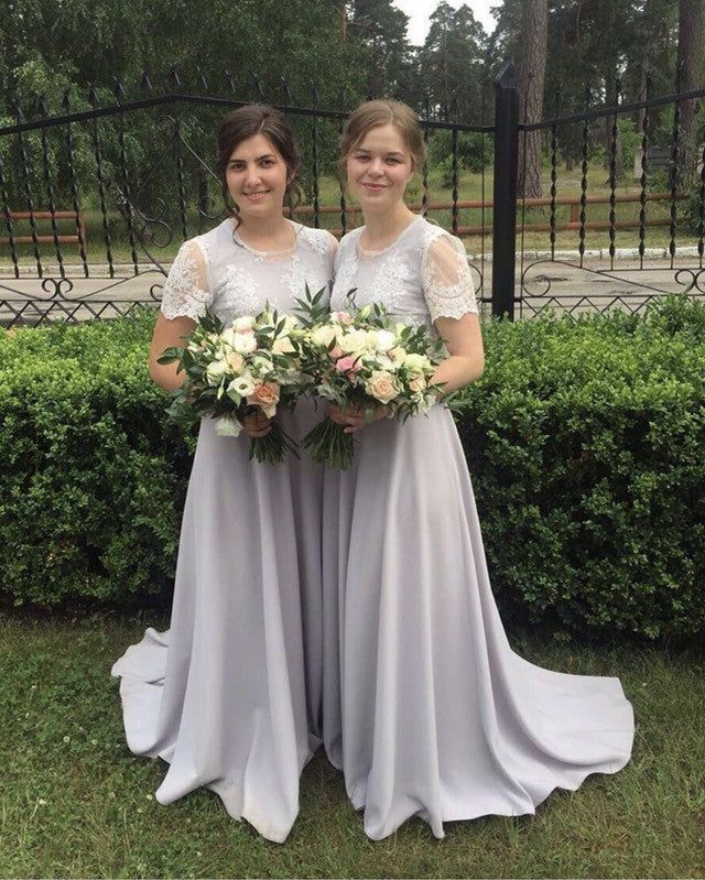 Boho Bridesmaid Dresses Lace Appliques