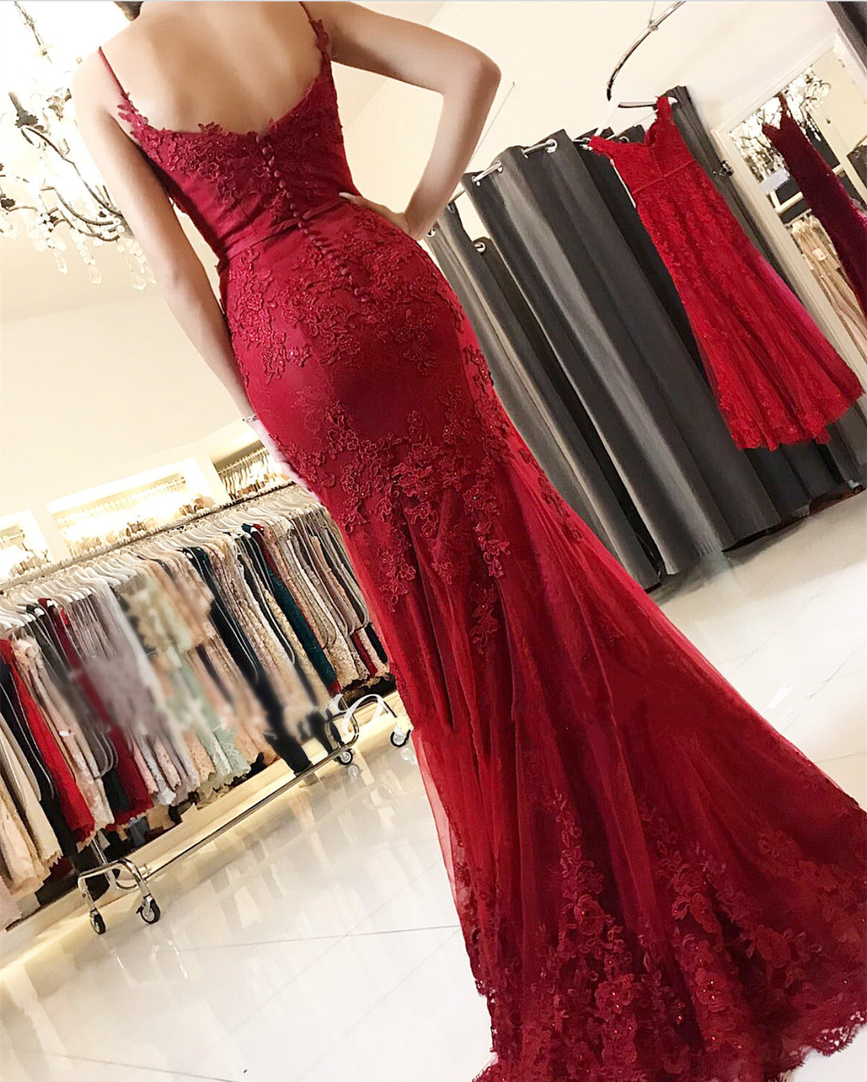 Red Mermaid Bridesmaid Dresses