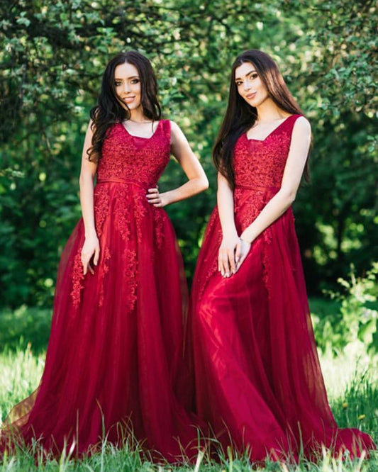 Maroon Bridesmaid Dresses