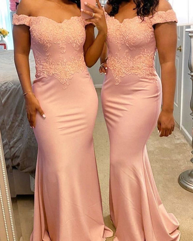 Blush Pink Bridesmaid Dresses Mermaid