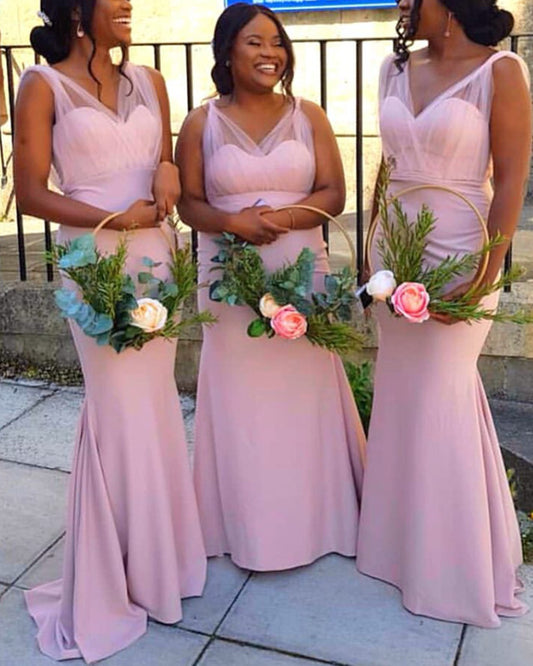 Pink Mermaid Bridesmaid Dresses