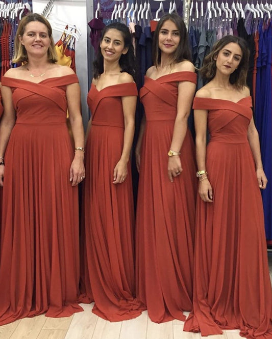 Rust Bridesmaid Dresses