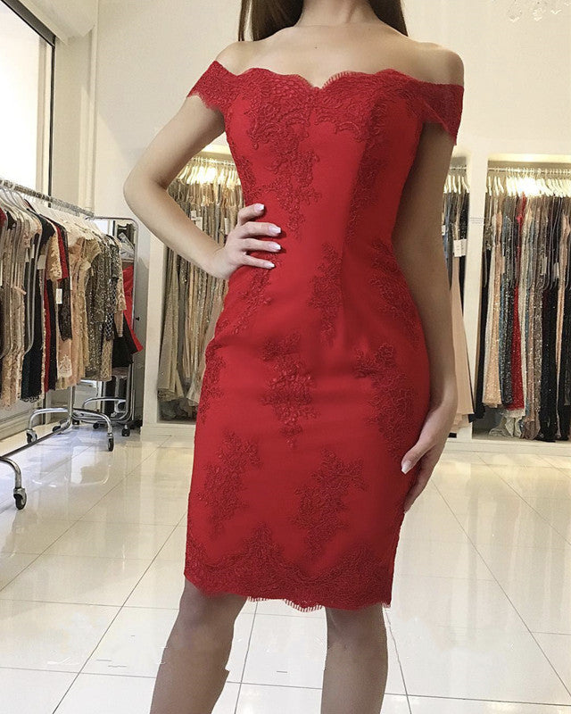 Red Bridesmaid Dresses Short
