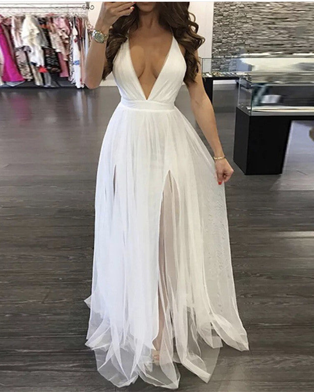 Beach Bridesmaid Dresses White