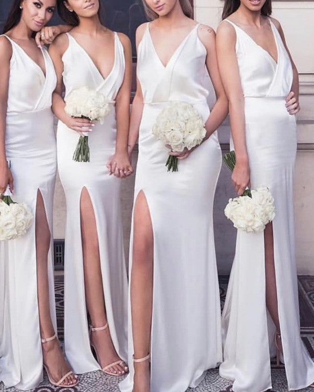 Ivory Bridesmaid Dresses Long