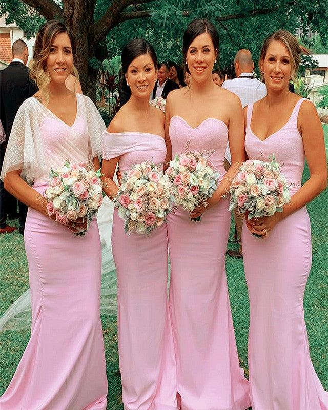 Pink Mermaid Bridesmaid Dresses