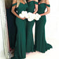 Hunter Green Bridesmaid Dresses Mermaid