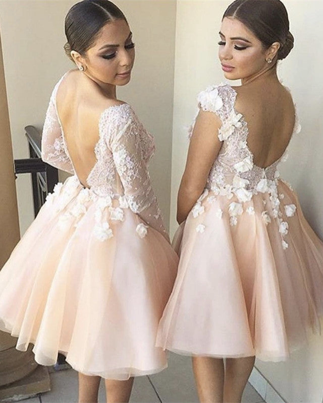 Backless Bridesmaid Dresses Short