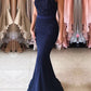 Navy Blue Mermaid Bridesmaid Dresses