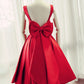 Red Bridesmaid Dresses Tea Length