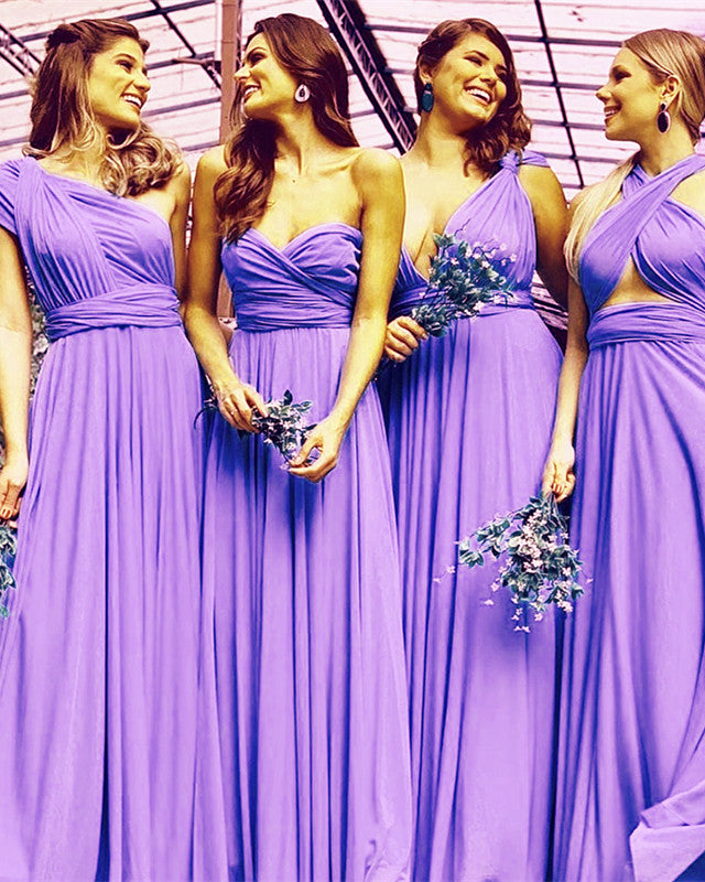 Lilac Bridesmaid Dresses Mismatched