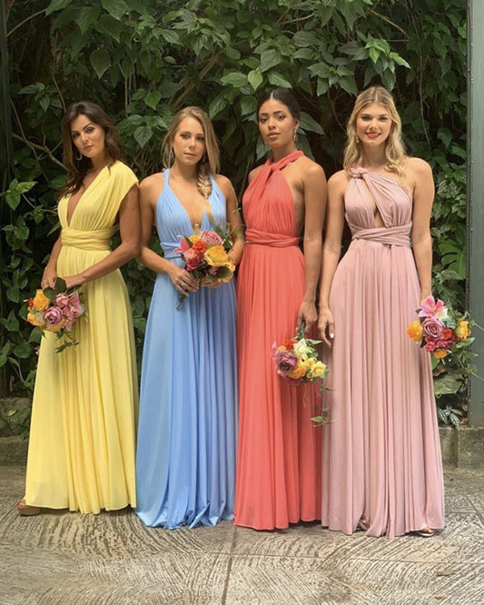 Chiffon Bridesmaid Dresses Mismatched