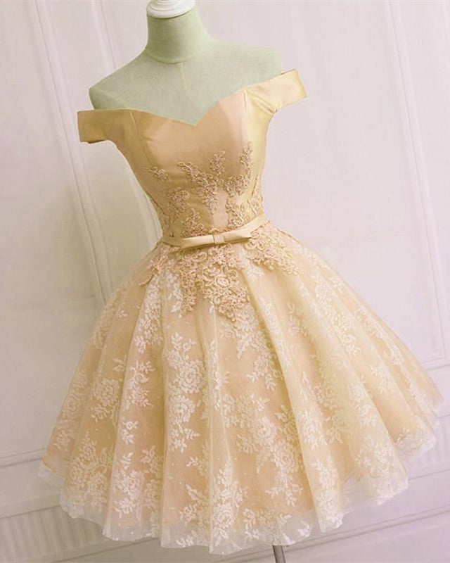Champagne Bridesmaid Dresses Short