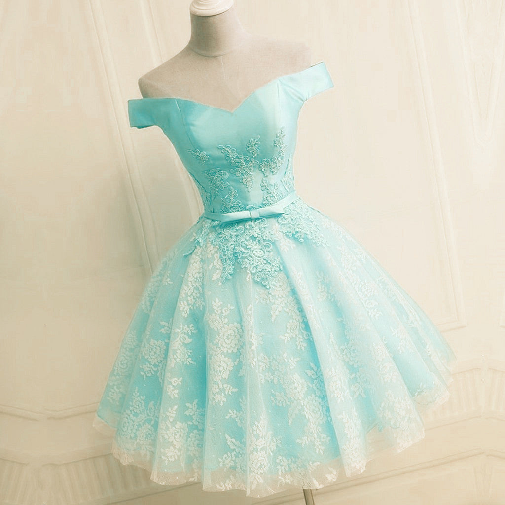 Light Blue Bridesmaid Dresses Short