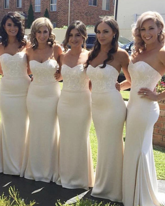 Nude Mermaid Bridesmaid Dresses