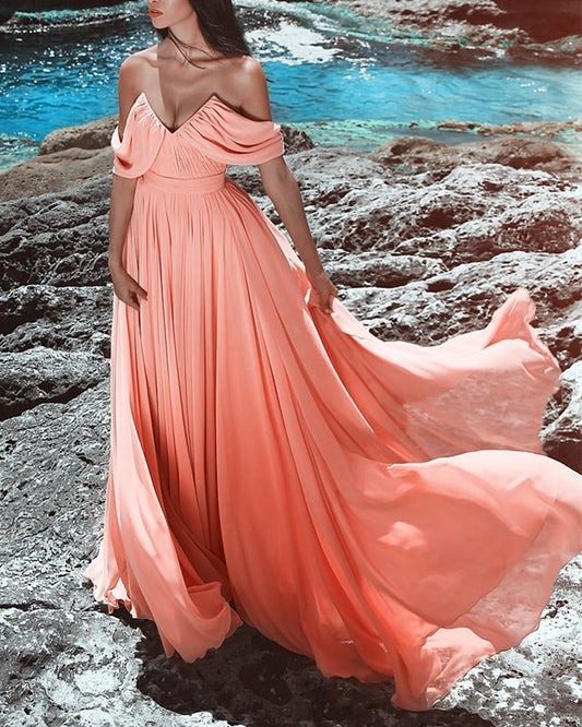 Coral Bridesmaid Dresses Long