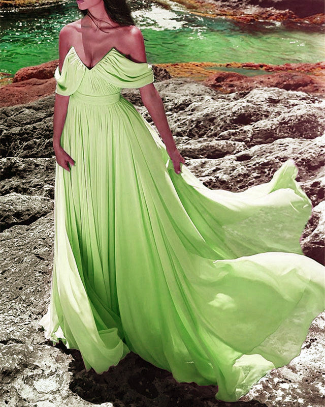 Lime Green Bridesmaid Dresses Long